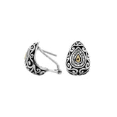 AEG-8039-DY Sterling Silver Earring With 18K Gold And Diamond Jewelry Bali Designs Inc